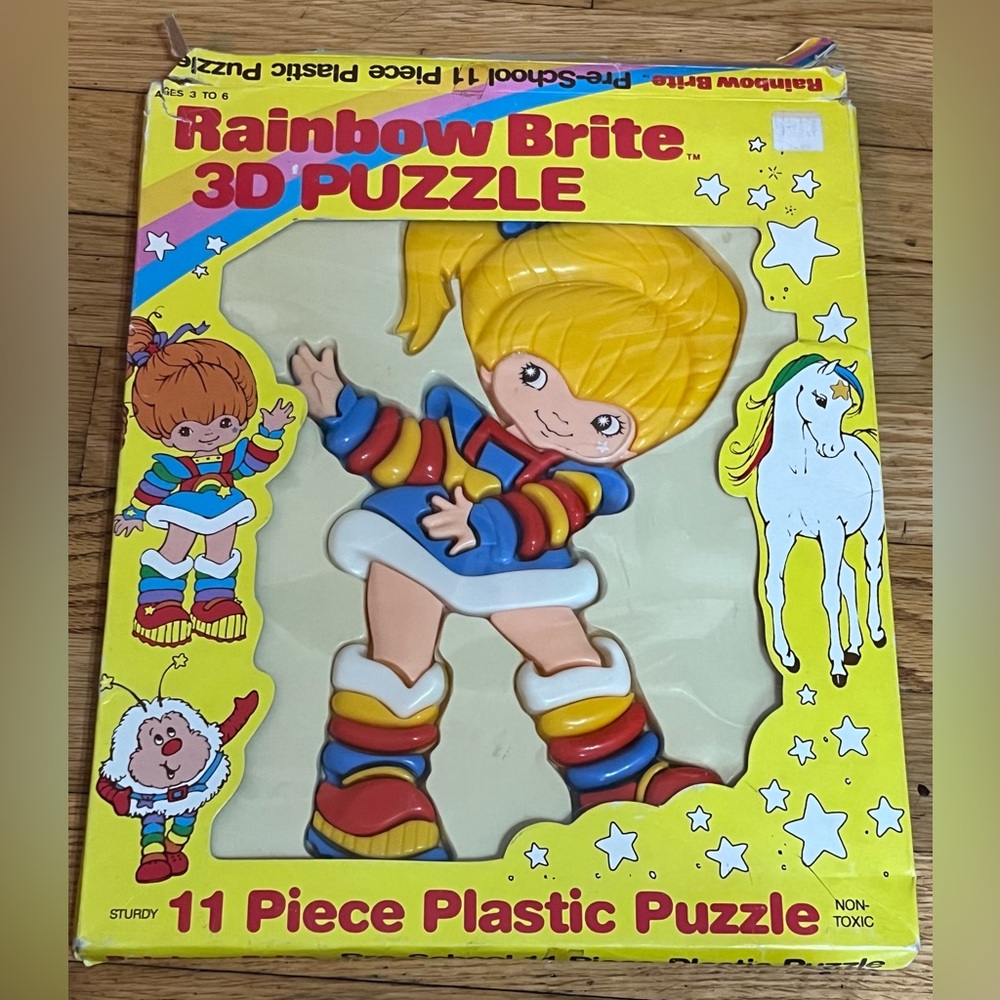 Vintage RAINBOW BRITE 3D Puzzle 11 Pieces ILLCO 80s Hong Kong